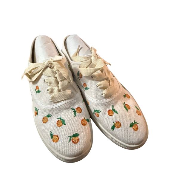 Soludos Embroidered Citrus Canvas Sneakers. Size US 10. NWT - Picture 1 of 6